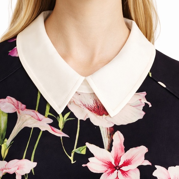 Ted Baker London Youma Mirrored Tropics Collar Dress Size 8 US - Picture 6 of 13